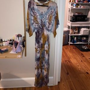 NWT. Young Fabulous & Broke tie dye maxi dress